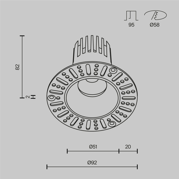 Ceiling Light 'Dip 5'