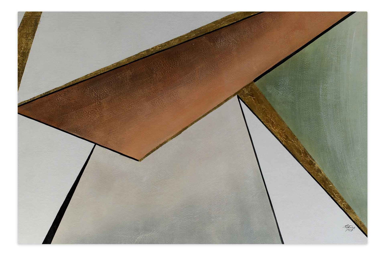 Olieverf schilderijen 'Abstract Reverie' | Handgeschilderd unicum 180x120cm komt in de ruimte goed tot zijn recht.