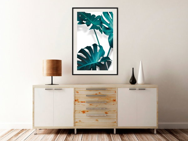 Poster 'Turquoise Monstera II'