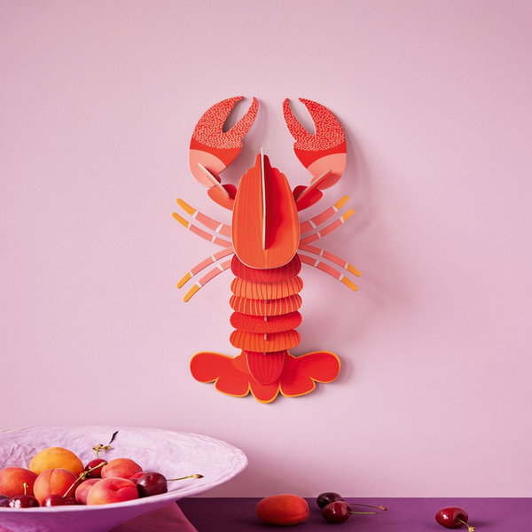 Wanddeko Papier 'Karmesinroter Hummer'