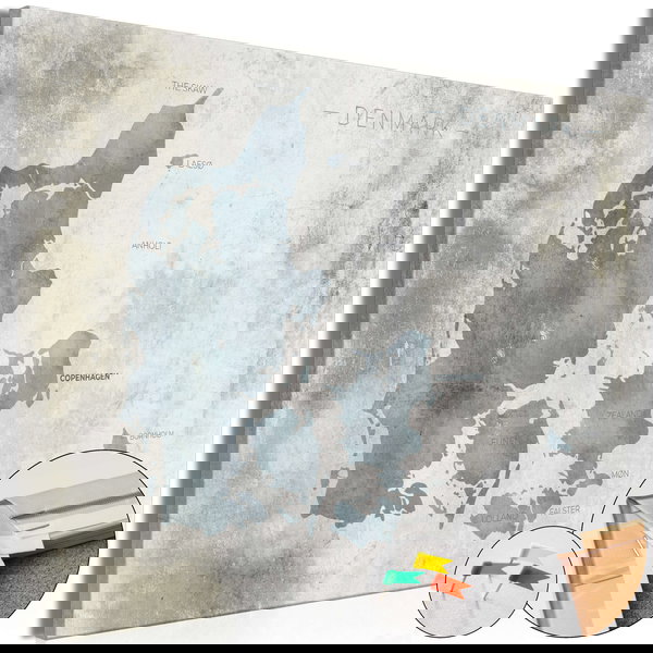 Pinboard maleri 'Scandinavian Blue'