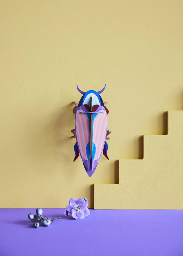 Wanddeko Papier 'Eleganter Käfer'