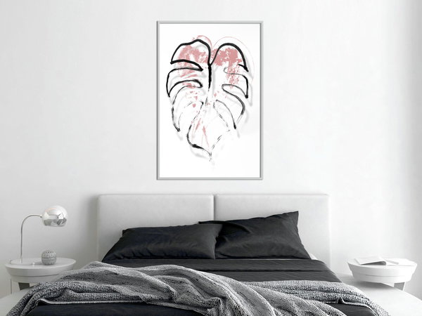 Poster 'Black Leaf Outline'