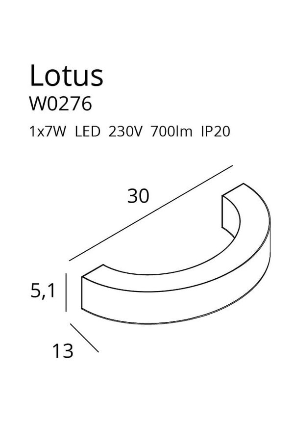 Wandleuchte 'Lotus'