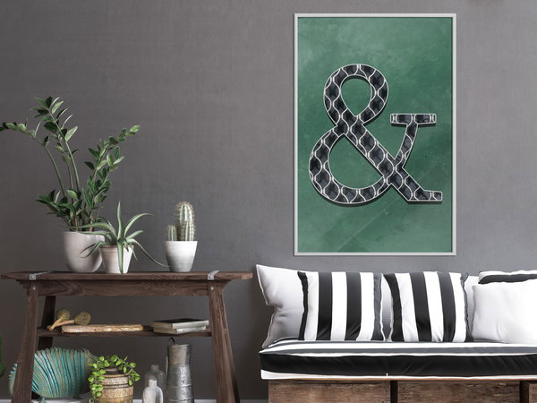 Poster 'Ampersand on Green Background'