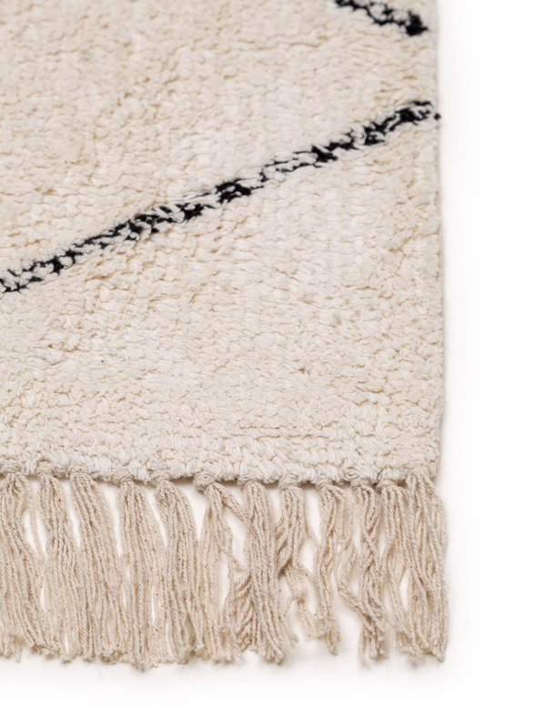 Design Waschbarer Baumwollteppich Naomi Beige