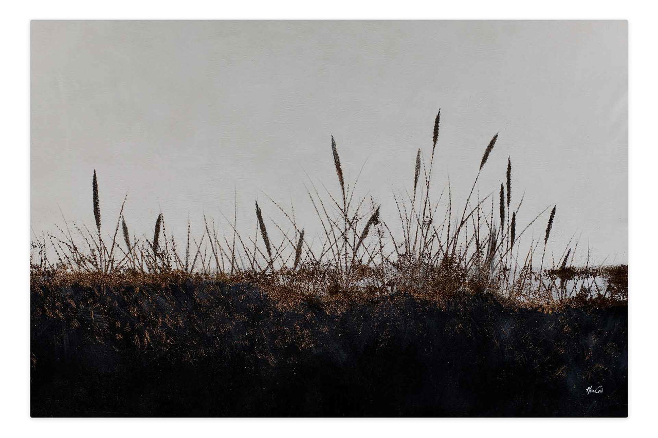 Olieverf schilderijen 'On the magic heath' | Handgeschilderd unicum 180x120cm komt in de ruimte goed tot zijn recht.