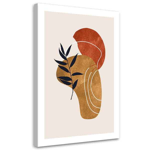 Kunstdruck auf Leinwand 'Minimalist Botanical Abstract'