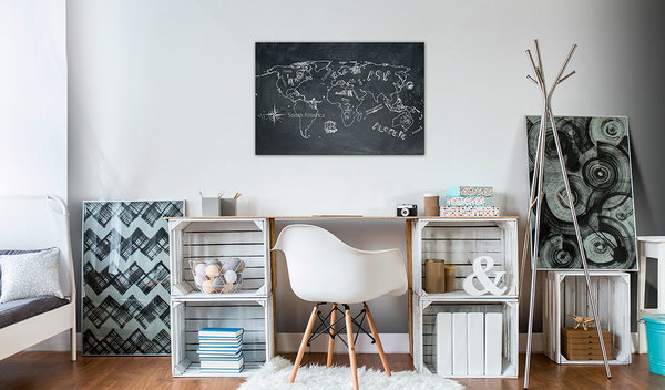 Quadro di sughero 'Travel broadens the Mind'
