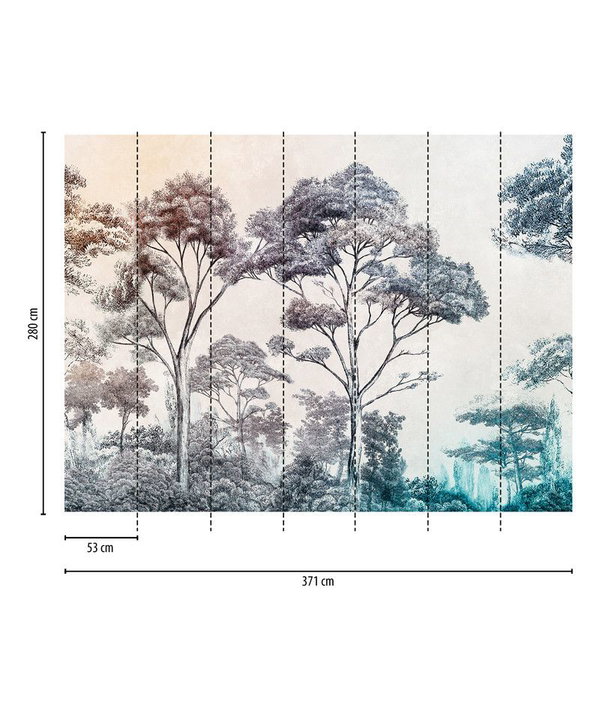 Tapete 'Tree Symphony' 371x280cm