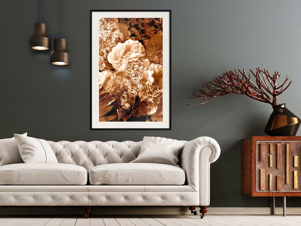 Poster 'Bouquet in Sepia'