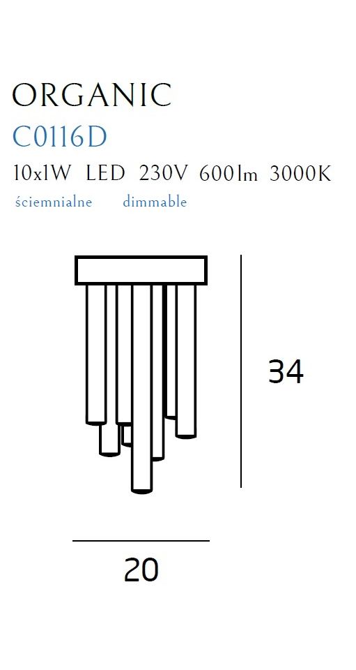 Deckenleuchte 'Organic 2C'