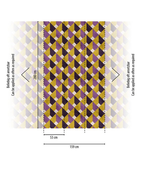 Tapete 'Geometric Prism' 159x280cm