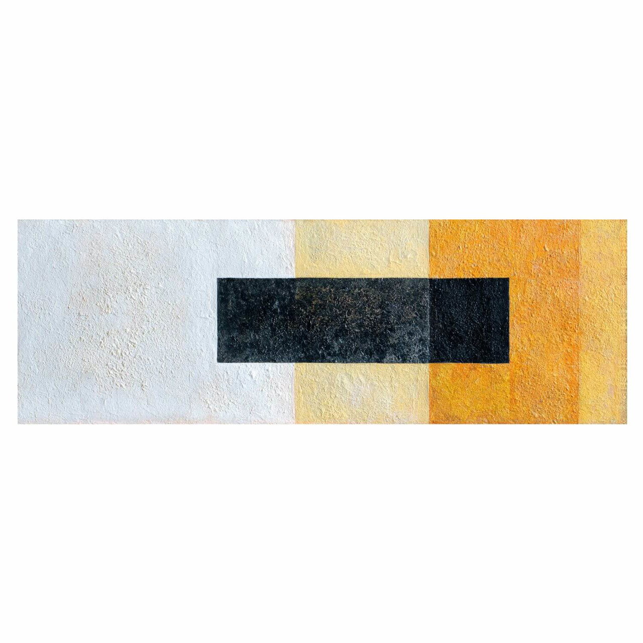 Handgeschilderd schilderij 'Autumn Block Abstraction 4' | incl. certificaat van echtheid komt in de ruimte goed tot zijn recht.