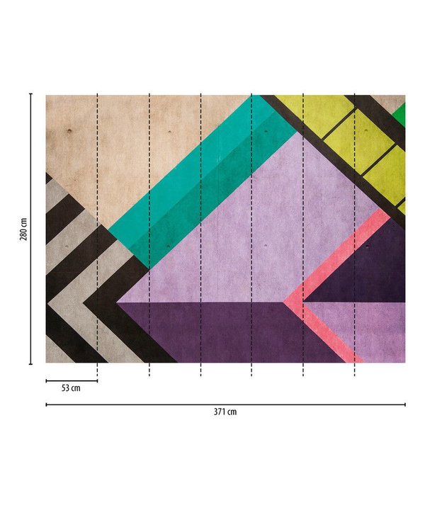 Tapete 'Color Pop' 371x280cm