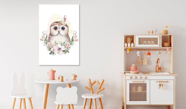 Kunstdruck auf Leinwand 'Owl Sabina Vertical'