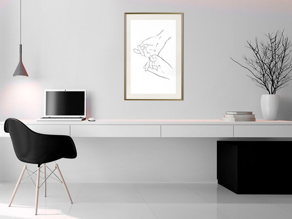 Poster 'Joined Hands (White)'