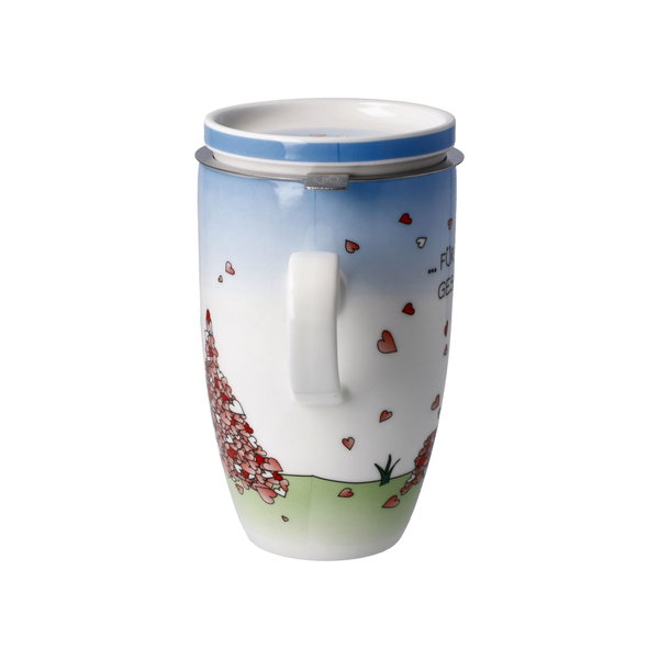 Goebel Teetasse mit Sieb und Deckel 'Für Dich'