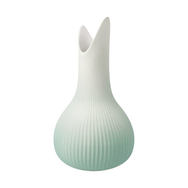 Porzellan Vase 'Serene Peak Raindrop' von Gabriele Strehle 8x15x8cm