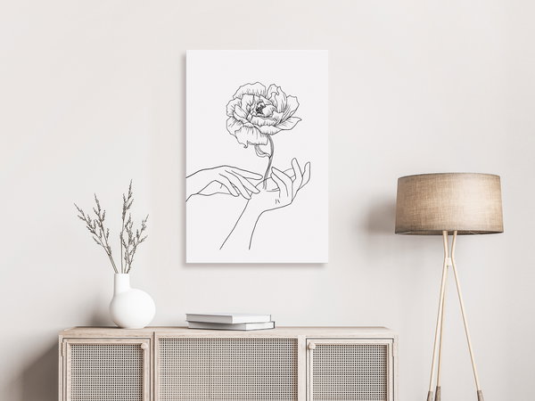 Kunstdruck auf Leinwand 'Delicate Touch Vertical'
