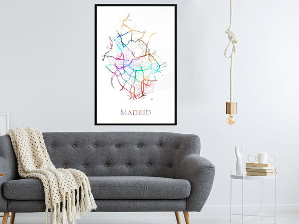 Poster 'City Map: Madrid (Colour)'