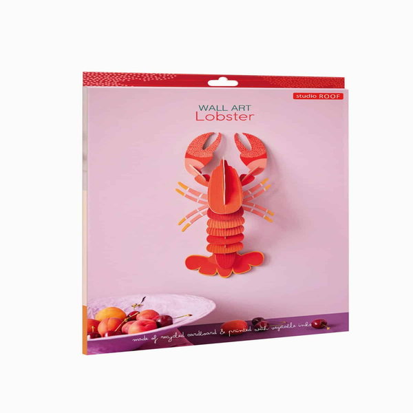 Wanddeko Papier 'Karmesinroter Hummer'