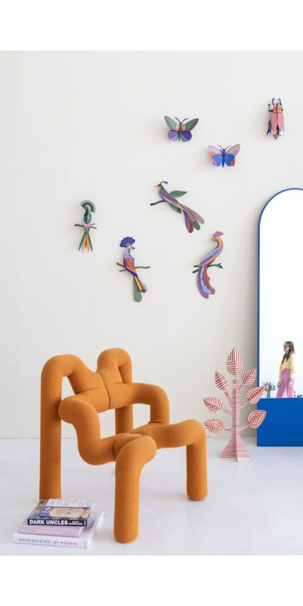 Wanddeko Papier 'Exotischer Vogel'