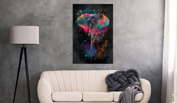Kunstdruck auf Leinwand 'Colourful Safari Vertical'