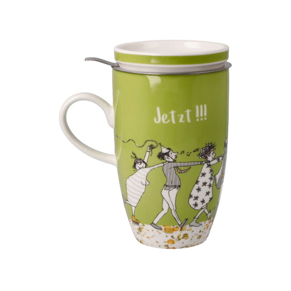 Goebel Teetasse mit Sieb und Deckel 'Bestes Alter'