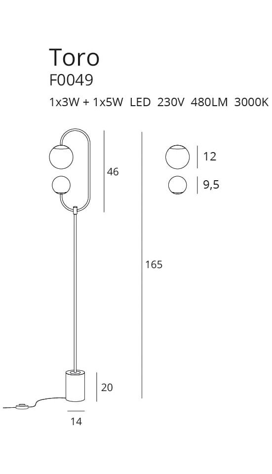 Lampa stojąca 'Toro'