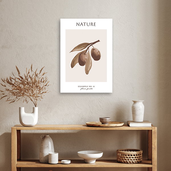 Kunstdruck auf Leinwand 'Plum Fruits'