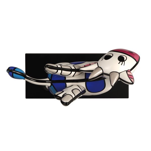 Figurine porcelaine 'Flying Cow' de Romero Britto 15,5x31x37,2cm