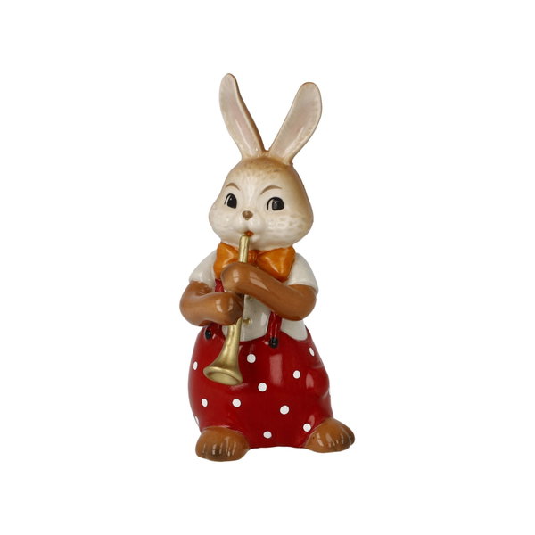 Porzellan Figur 'Süßer Flötenspieler' von Goebel 4x8x4cm