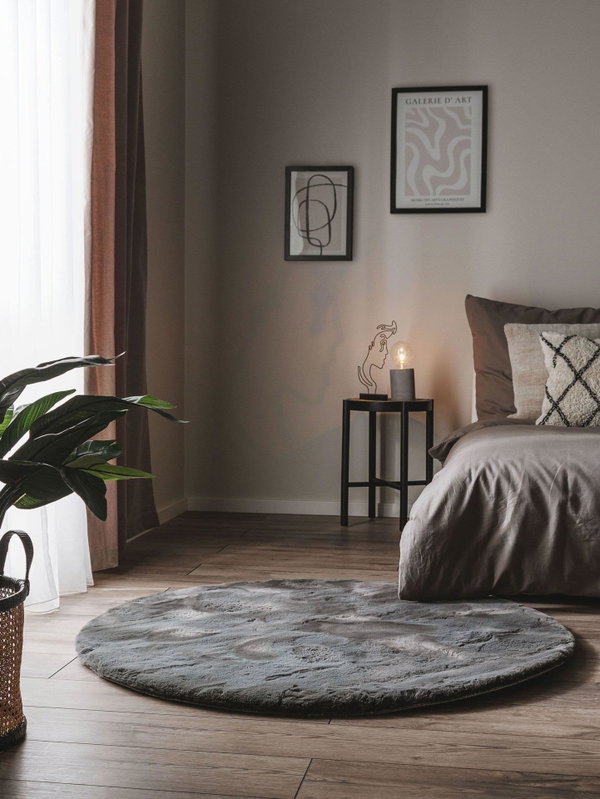 Design Fellteppich Dave Grau