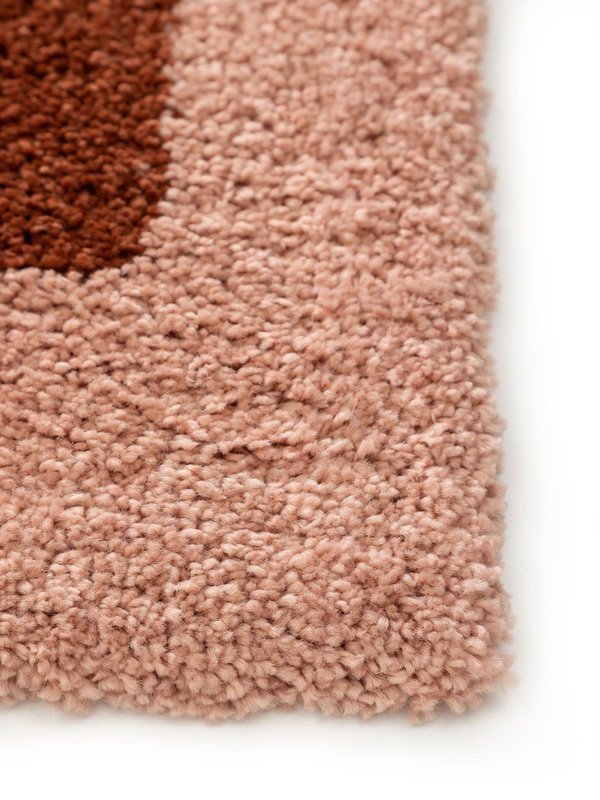 Design Hochflorteppich Louise Bunt