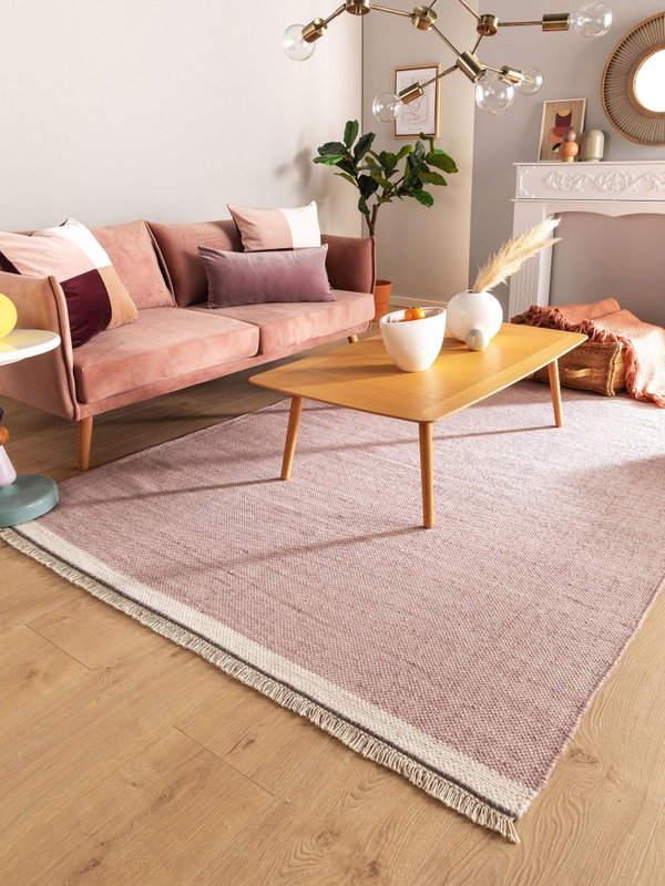 Design Wollteppich Karla Pink