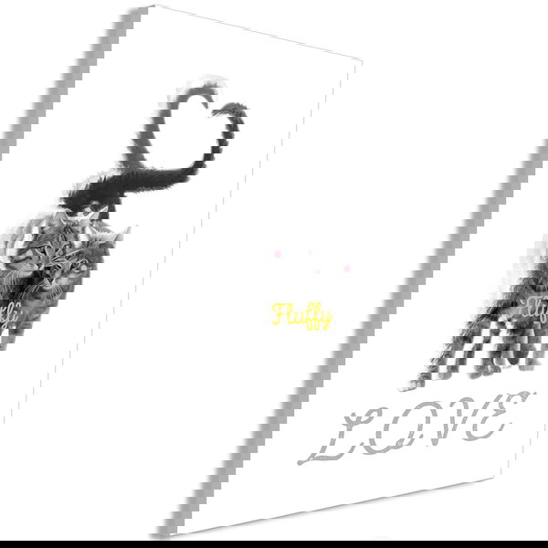 Umjetnički print na platnu 'Fluffy Love Vertical'