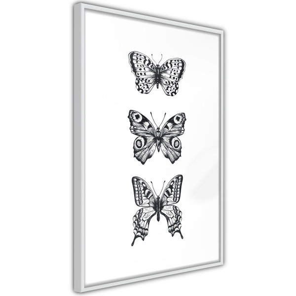 Poster 'Three Butterflies'