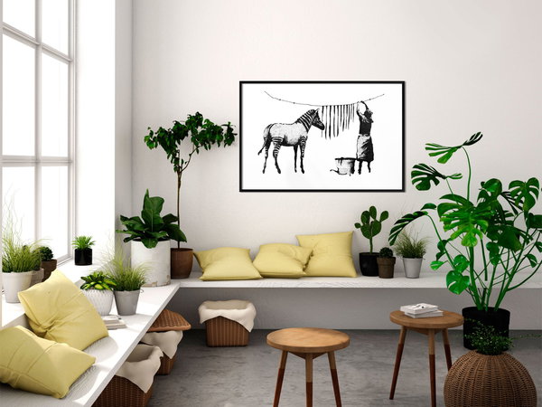 Poster 'Banksy: Washing Zebra'