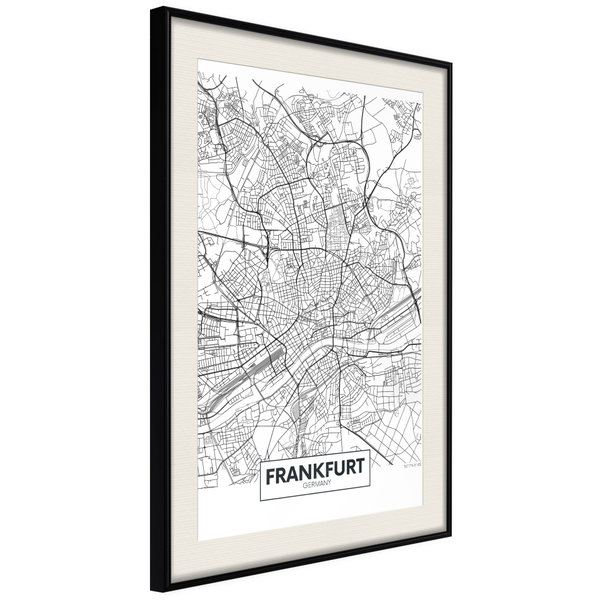 Poster 'City map: Frankfurt'