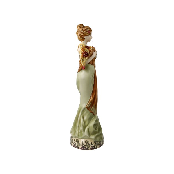 Porzellan Figur 'Frühling' von Alphonse Mucha 9,5x32,5x10cm