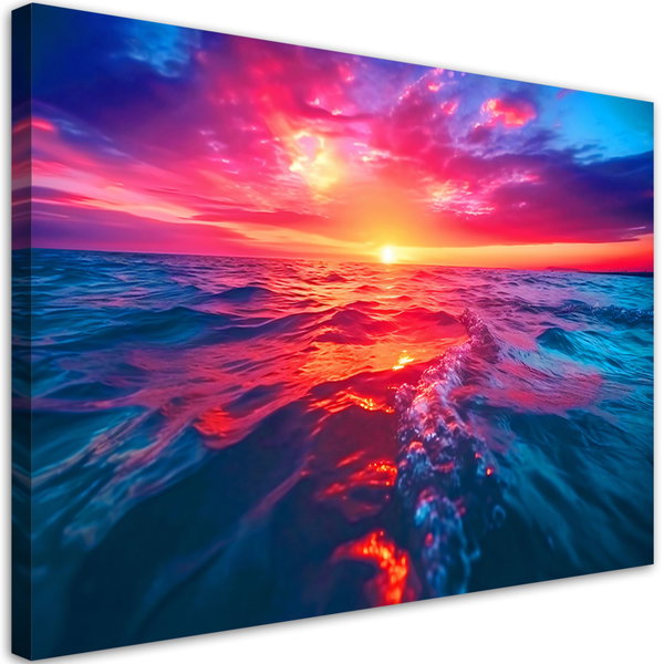 Kunstdruck auf Leinwand 'Radiant Ocean Sunset 3'