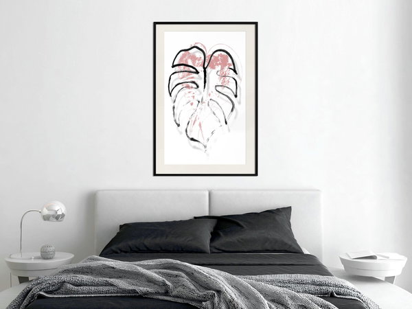 Poster 'Black Leaf Outline'