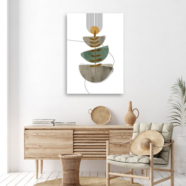 Kunstdruck auf Leinwand 'Botanical Stacked Shapes'