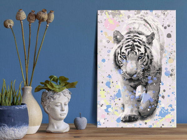 Malen nach Zahlen für Erwachsene 'White Tiger'