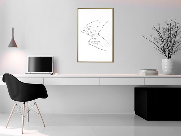 Poster 'Joined Hands (White)'