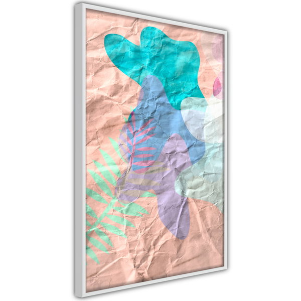 Poster 'Colourful Camouflage (Peach)'