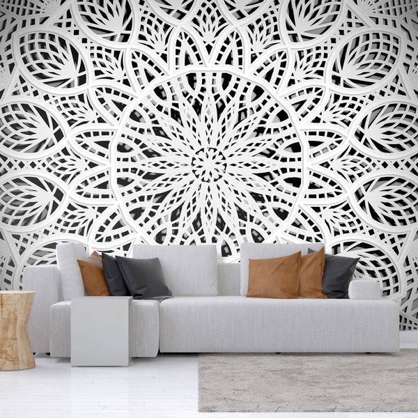 Carta da parati 'White Mandala'