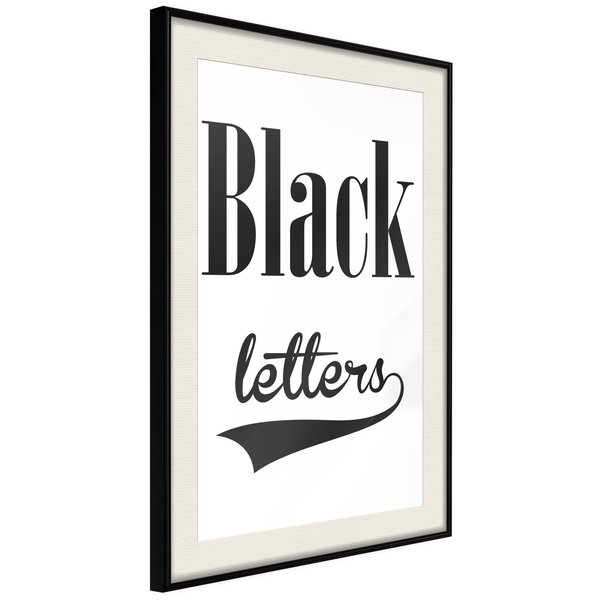 Poster 'Black Letters'