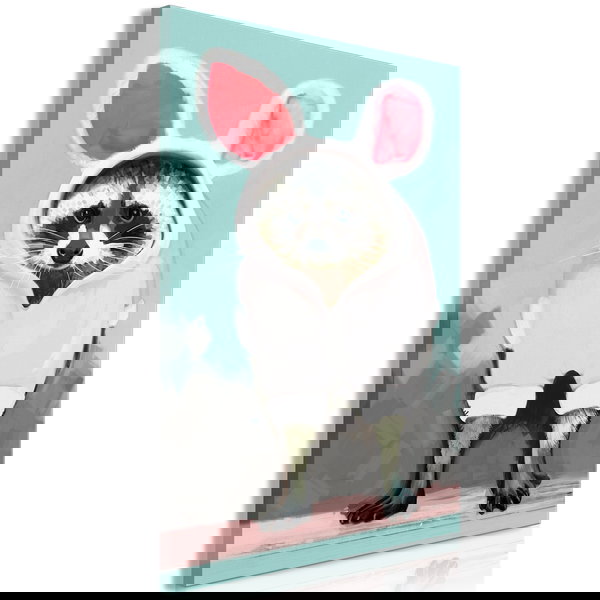 Impressão em tela 'Raccoon or Hare? Vertical'